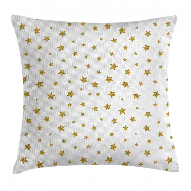 Yellow Stars Pattern Pillow Cover