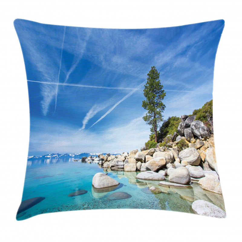Seascape Lake Tahoe Pillow Cover