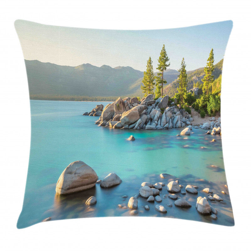 Countryside Lake Beach Pillow Cover