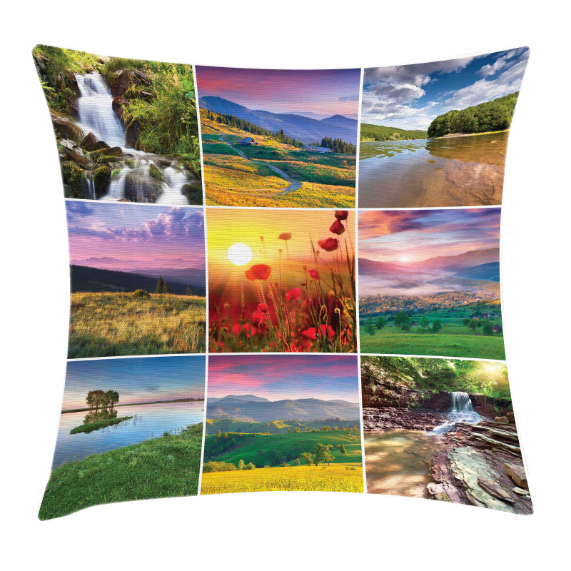 Summer Home Landscape Pillow Cover