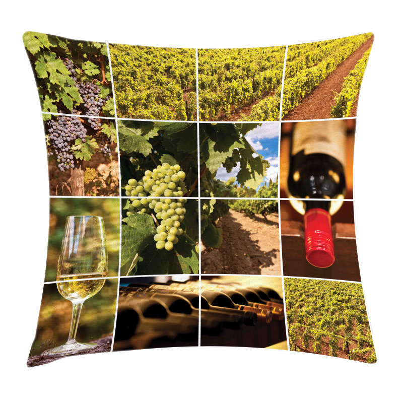 Vineyard Grapes Landscapes Pillow Cover