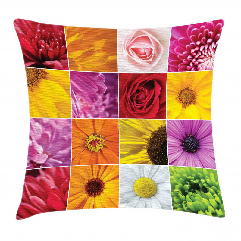 Colorful Flowers Rose Pillow Cover