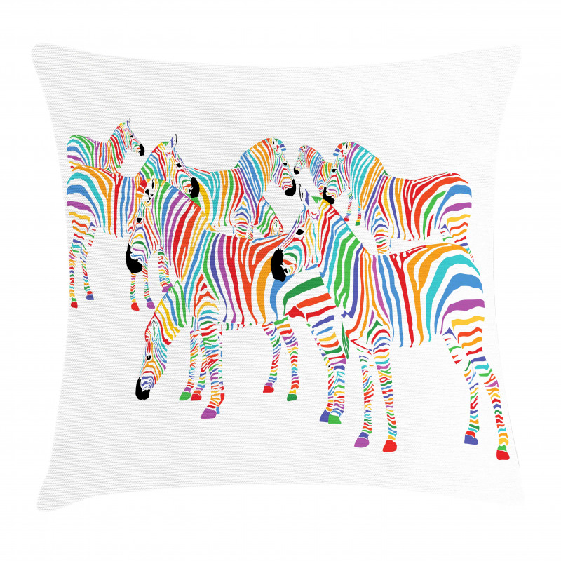 Colorful Animals Pillow Cover