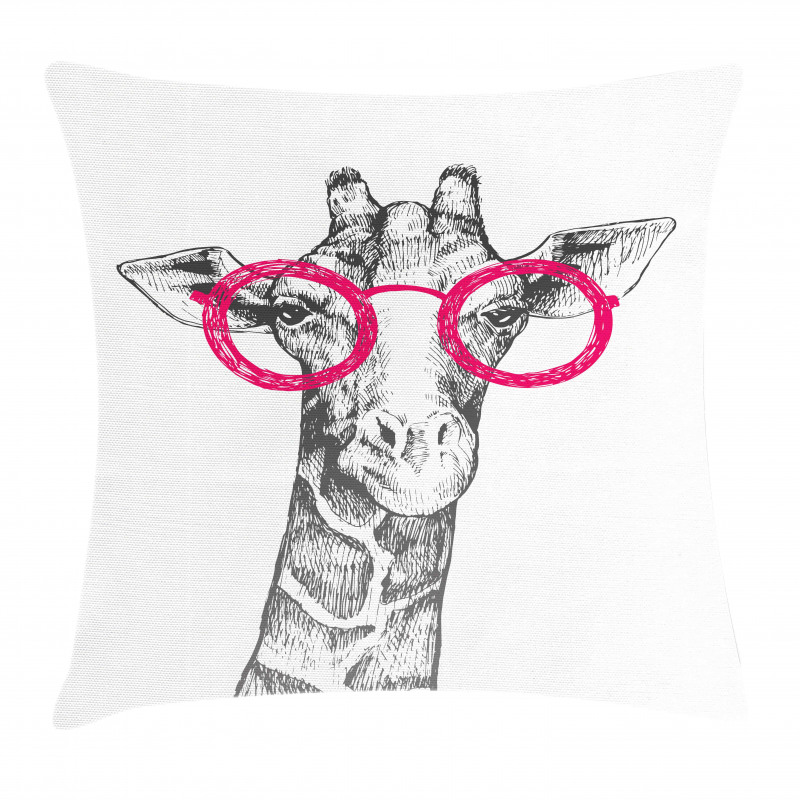Hipster Animal Glasses Pillow Cover