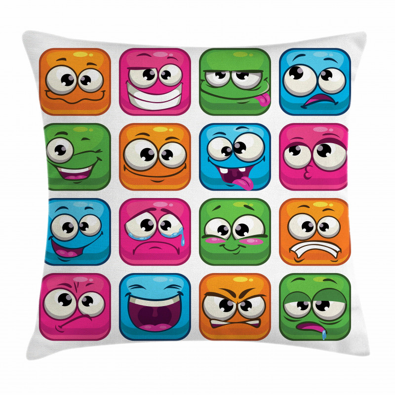 Cartoon Monsters Comic Pillow Cover