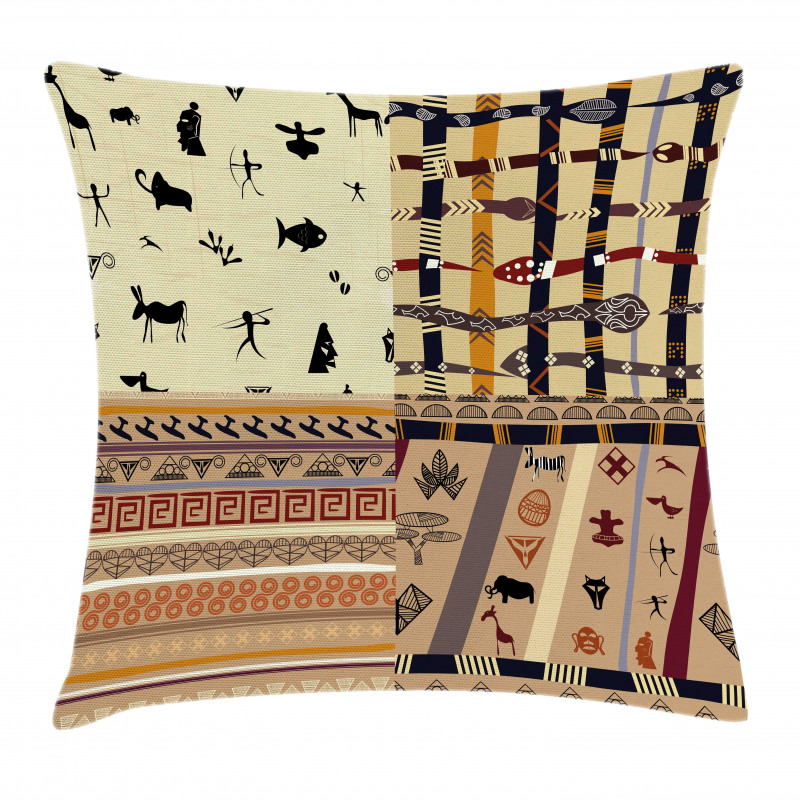 Primitive Native Animals Pillow Cover