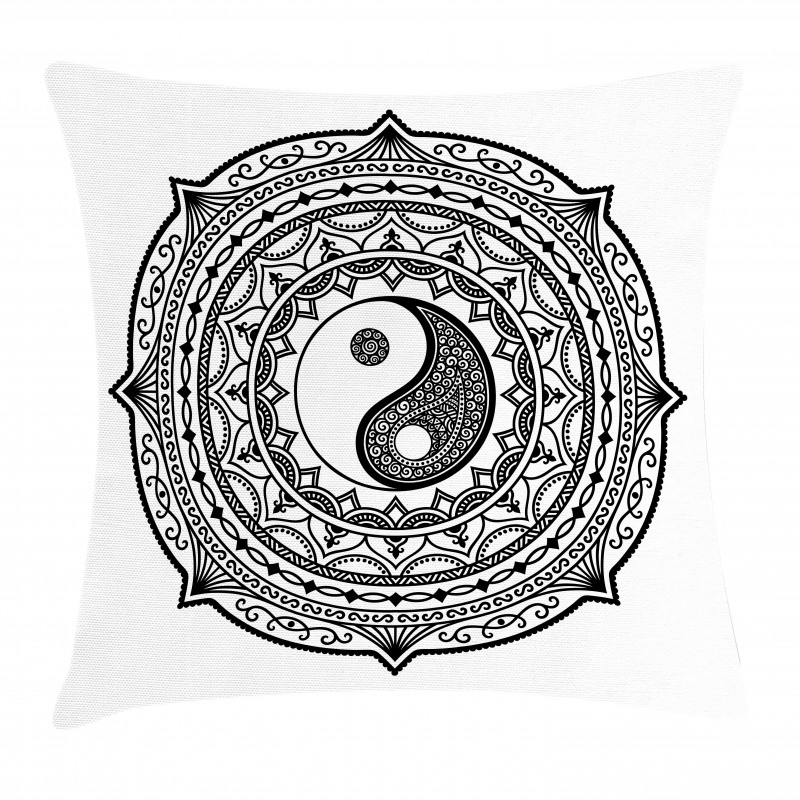 Ying Yang Asian Pillow Cover