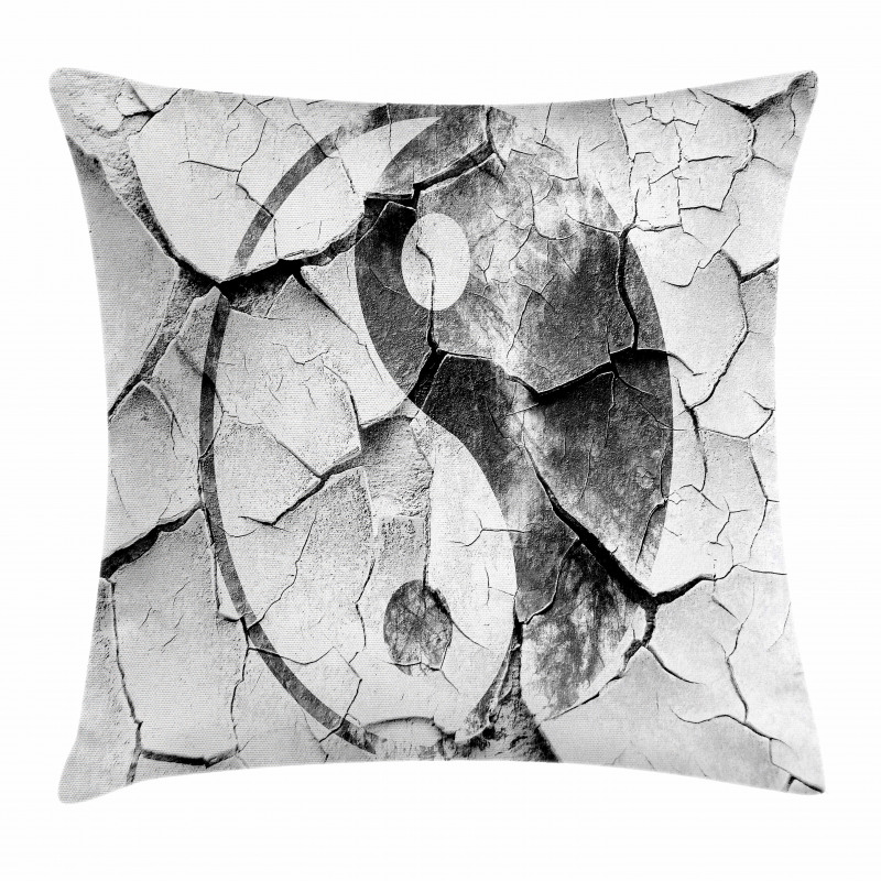 Ying Yang Grunge Display Pillow Cover