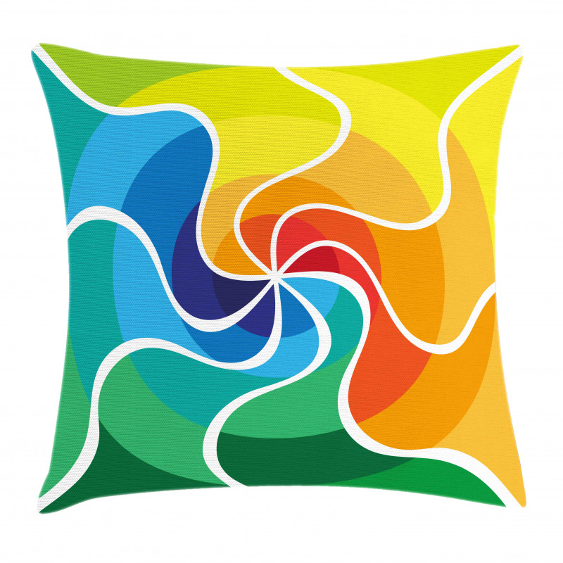 Rainbow Spiral Pillow Cover