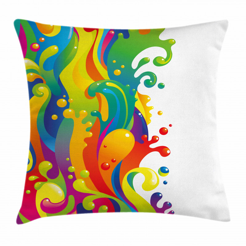 Rainbow Splash Pillow Cover