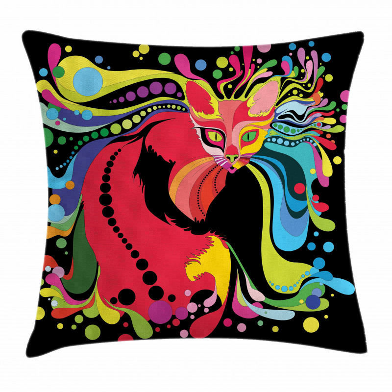 Futuristic Rainbow Pillow Cover