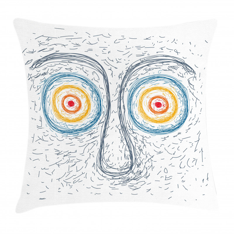 Face Hypnotic Eyes Pillow Cover
