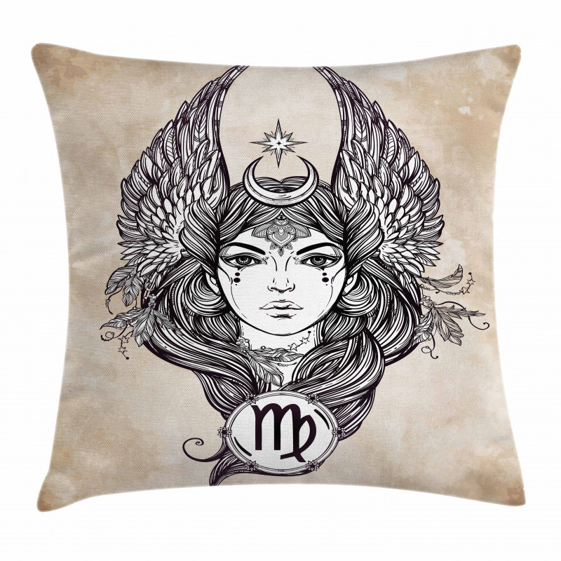 Hand Drawn Astrological Pillow Cover