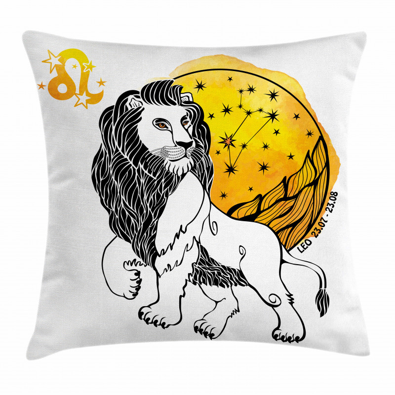 Zodiac Leo Art Pillow Cover
