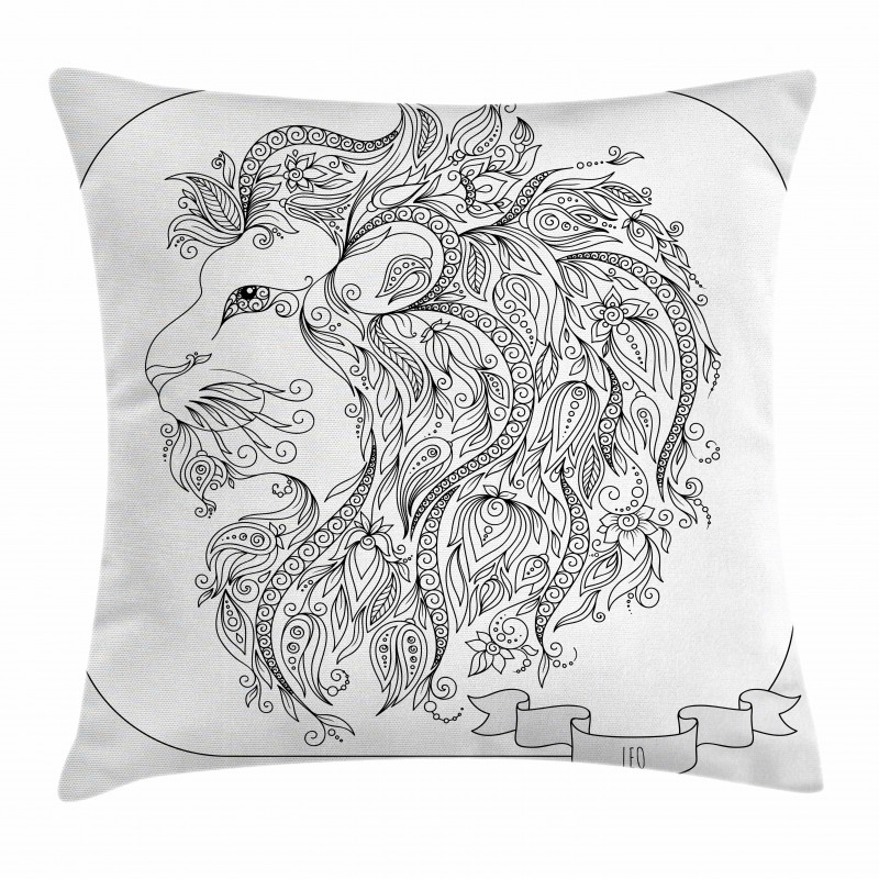 Zodiac Leo Lion Sign Pillow Cover