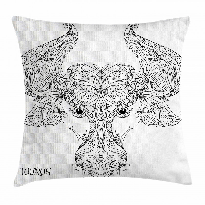 Astrology Taurus Sign Pillow Cover