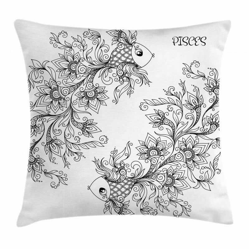 Astrology Pisces Sign Pillow Cover