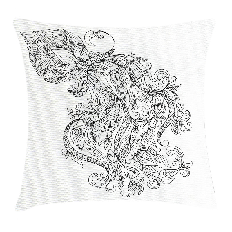 Floral Astrology Aquarius Pillow Cover
