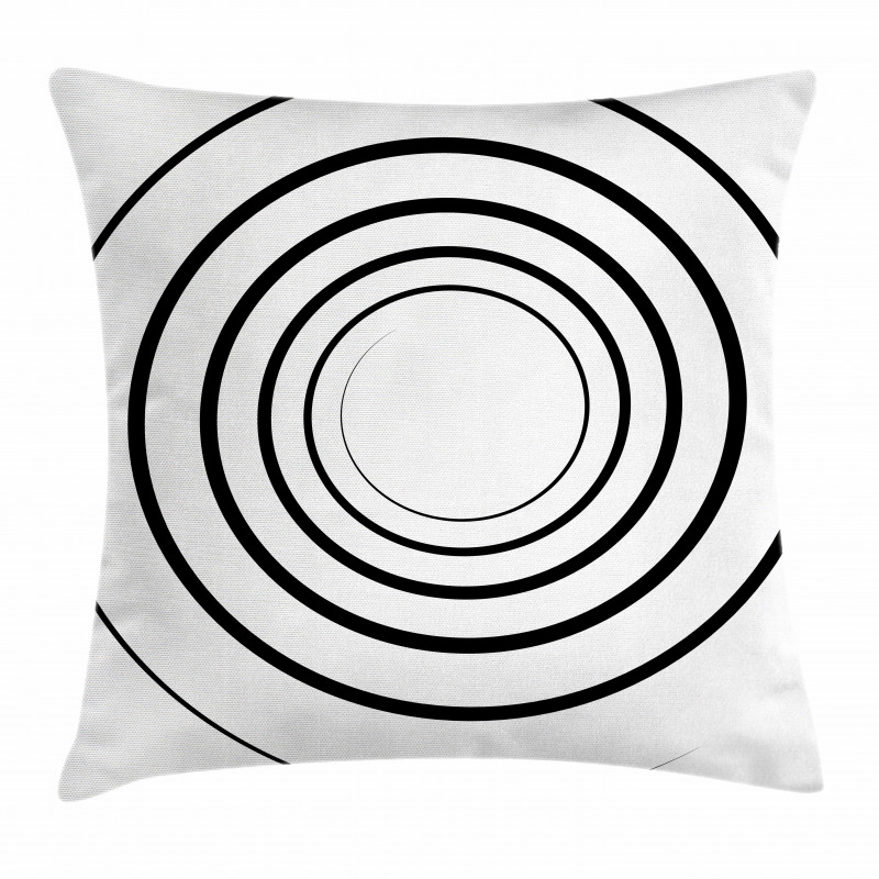 Spiral Shape Monochrome Pillow Cover