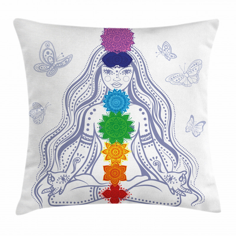 Yoga Meditation Lotus Pose Pillow Cover
