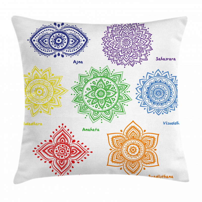 Colorful Chakra Pillow Cover