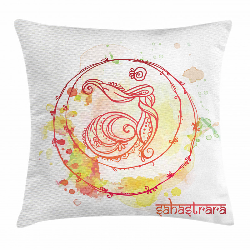 Yoga Chakra Drawn Pillow Cover