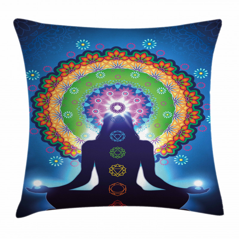 Mandala Chakra Yoga Pillow Cover