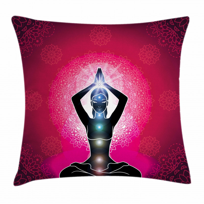Maroon Yoga Meditation Pillow Cover