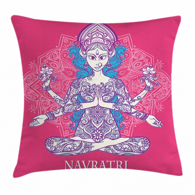 Yoga Mandala Girl Pillow Cover