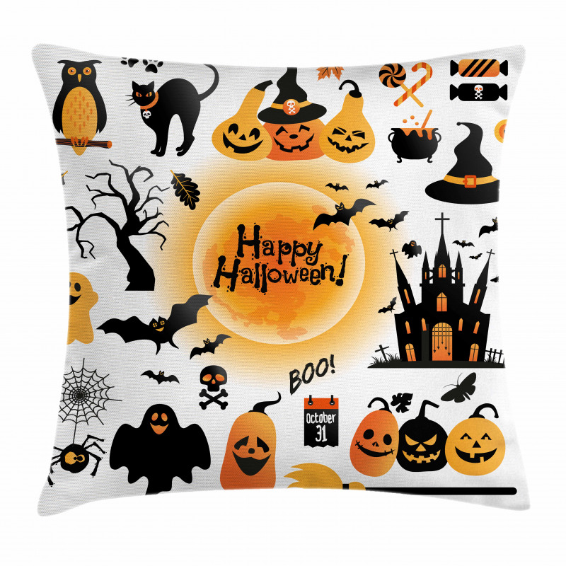 Happy Ghost Pillow Cover