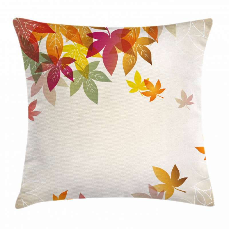 Maple Leaves Pastel Art Pillow Cover