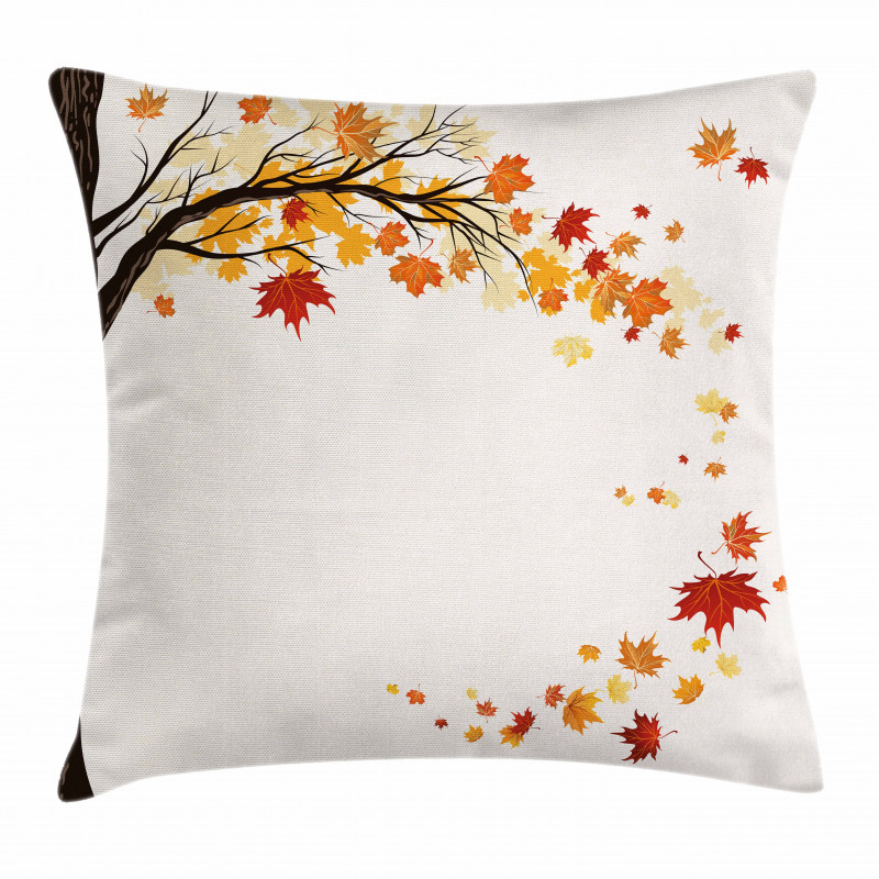 Flying Maple Leaf Seasons Pillow Cover