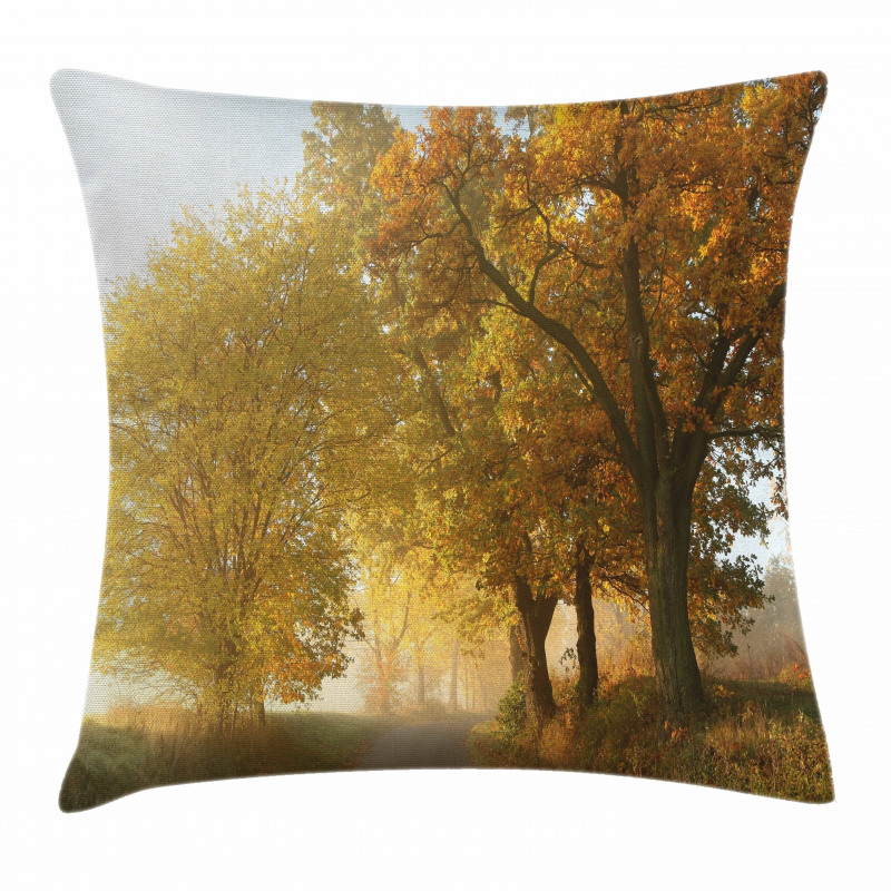 Autumn Morning Scenic Pillow Cover