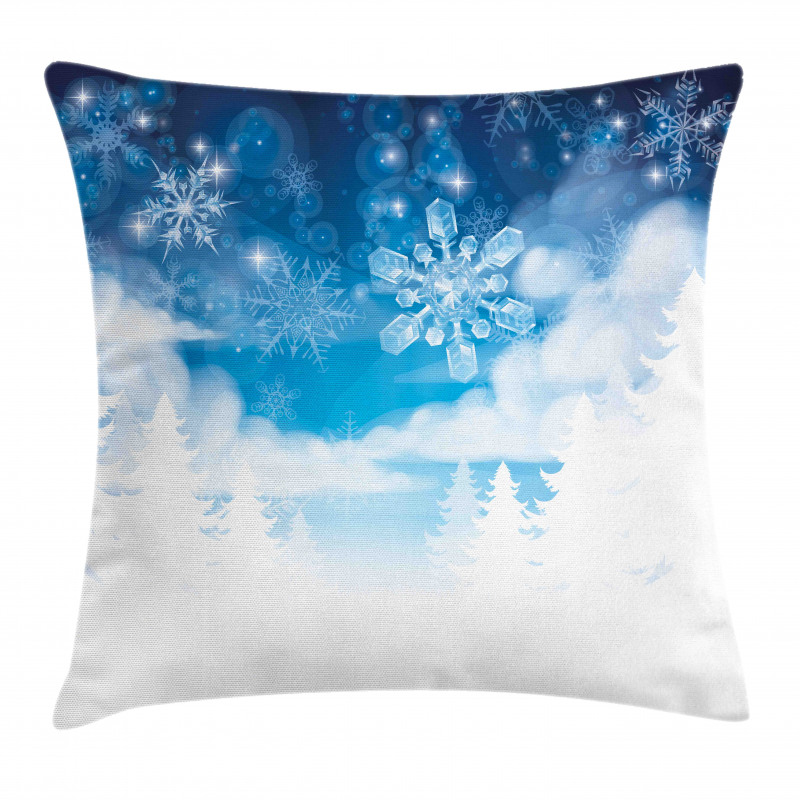 Snowflakes and Stars Pillow Cover