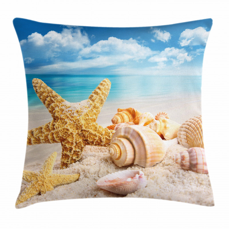 Shells on Tropic Beach Pillow Cover