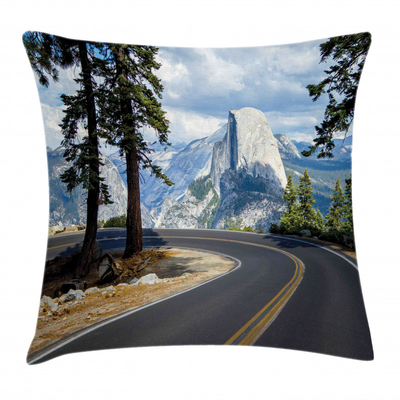 Mountain Road Landscape Pillow Cover