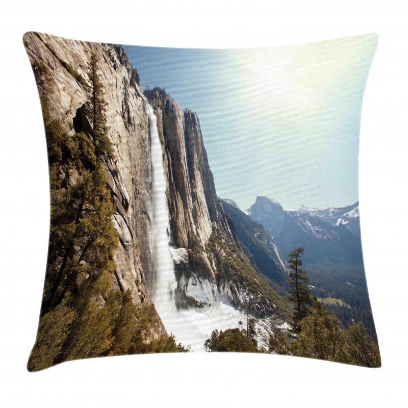 Yosemite Falls Mountain Pillow Cover
