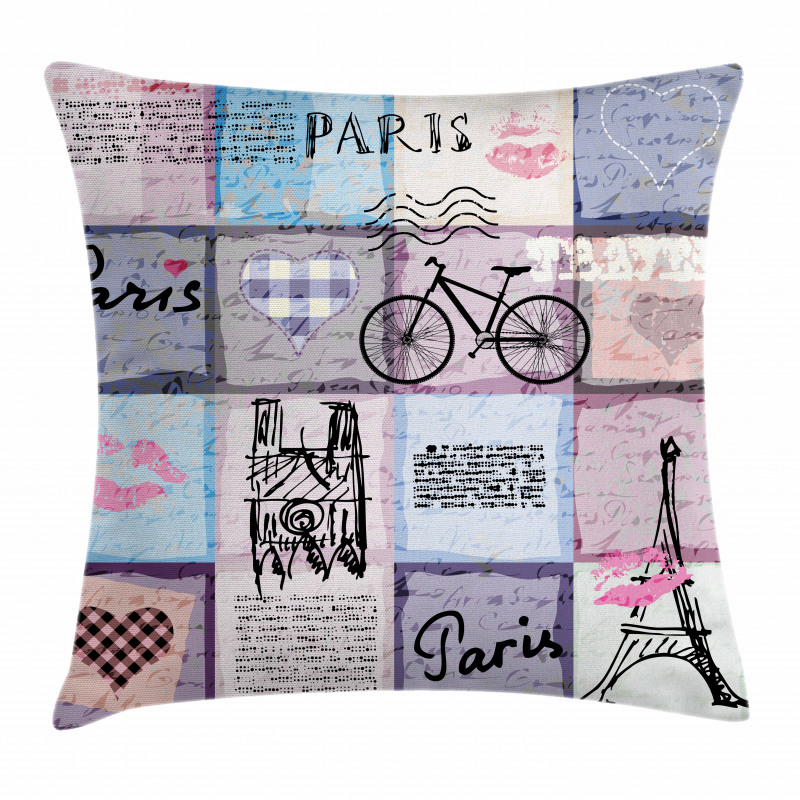 Eiffel Tower Love Letter Pillow Cover