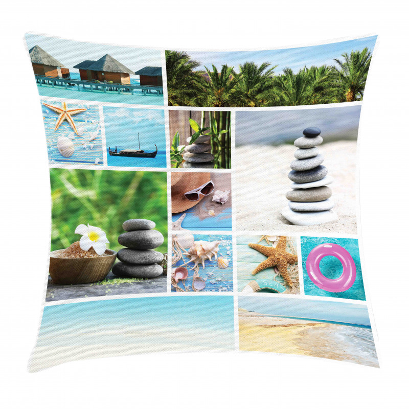 Tropical Ocean Rock Pillow Cover