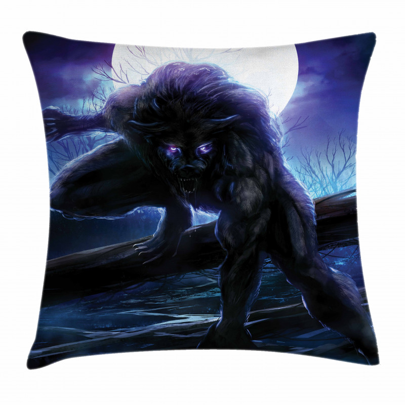 Surreal Werewolf Eyes Pillow Cover