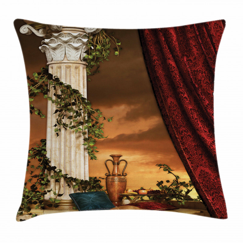 Greek Scenery Sunset Pillow Cover