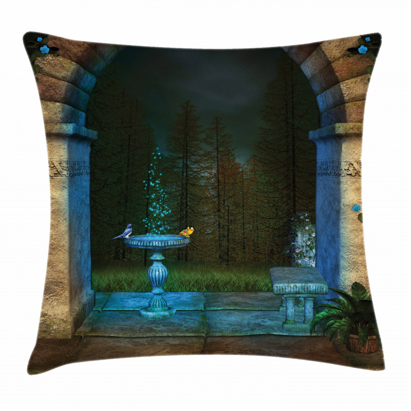Dark Fairytale Forest Pillow Cover