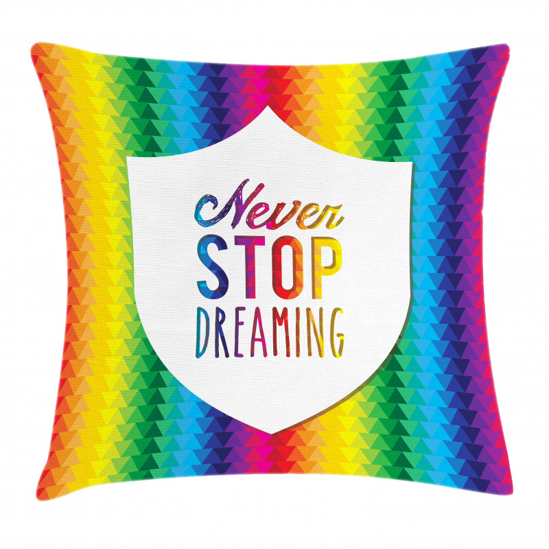 Rainbow Words Pillow Cover