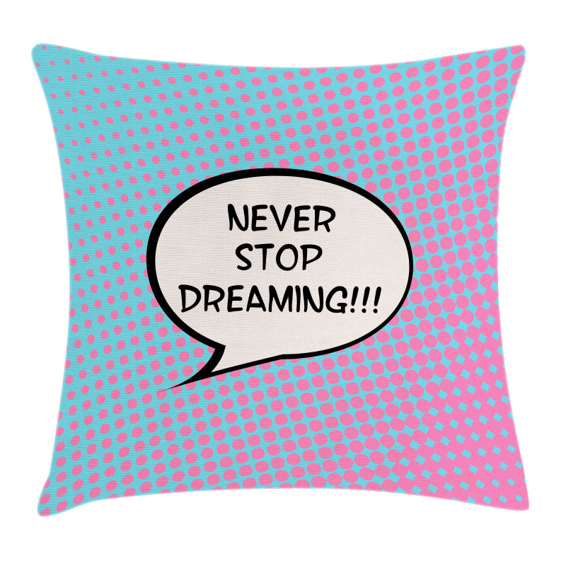 Cartoon Motivation Art Pillow Cover