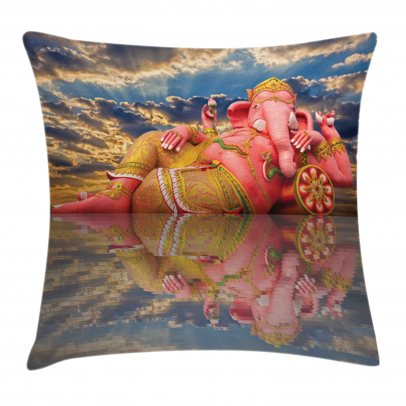 Elephant Wise Figure Pillow Cover