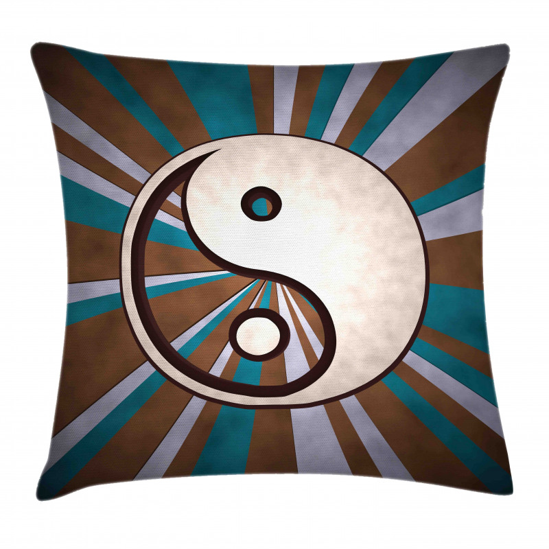 Grungy Retro Hippie Pillow Cover