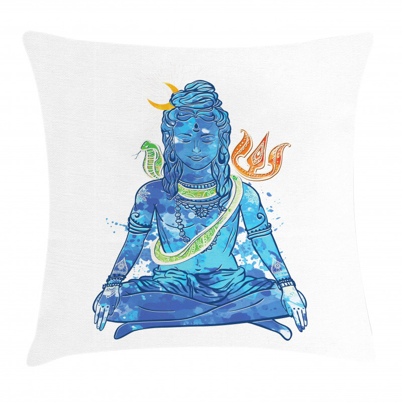 Watercolors Moon Peace Pillow Cover