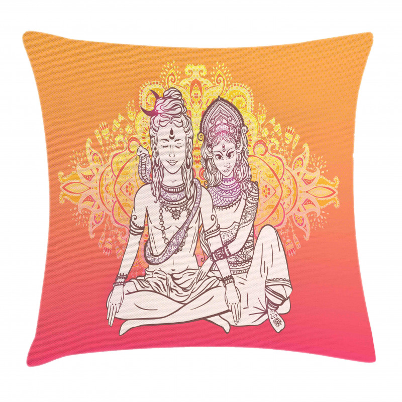 Asian Oriental Artful Motif Pillow Cover