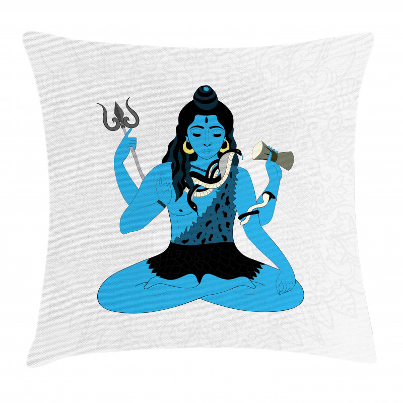 Mystic Figure in Yoga Pose Pillow Cover