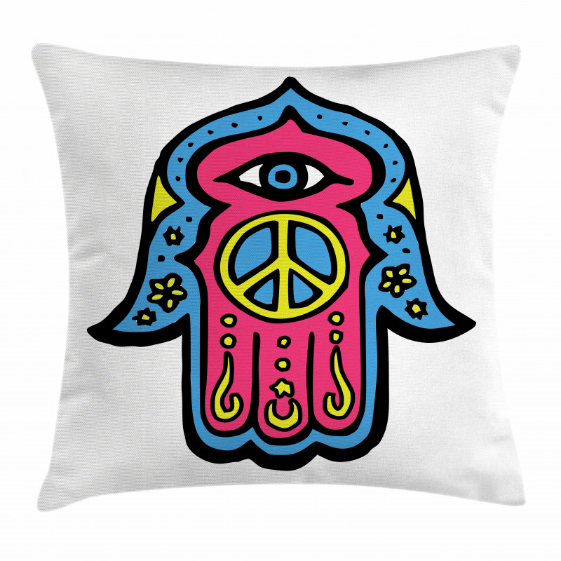 Hippie Boho Hand Fatima Pillow Cover